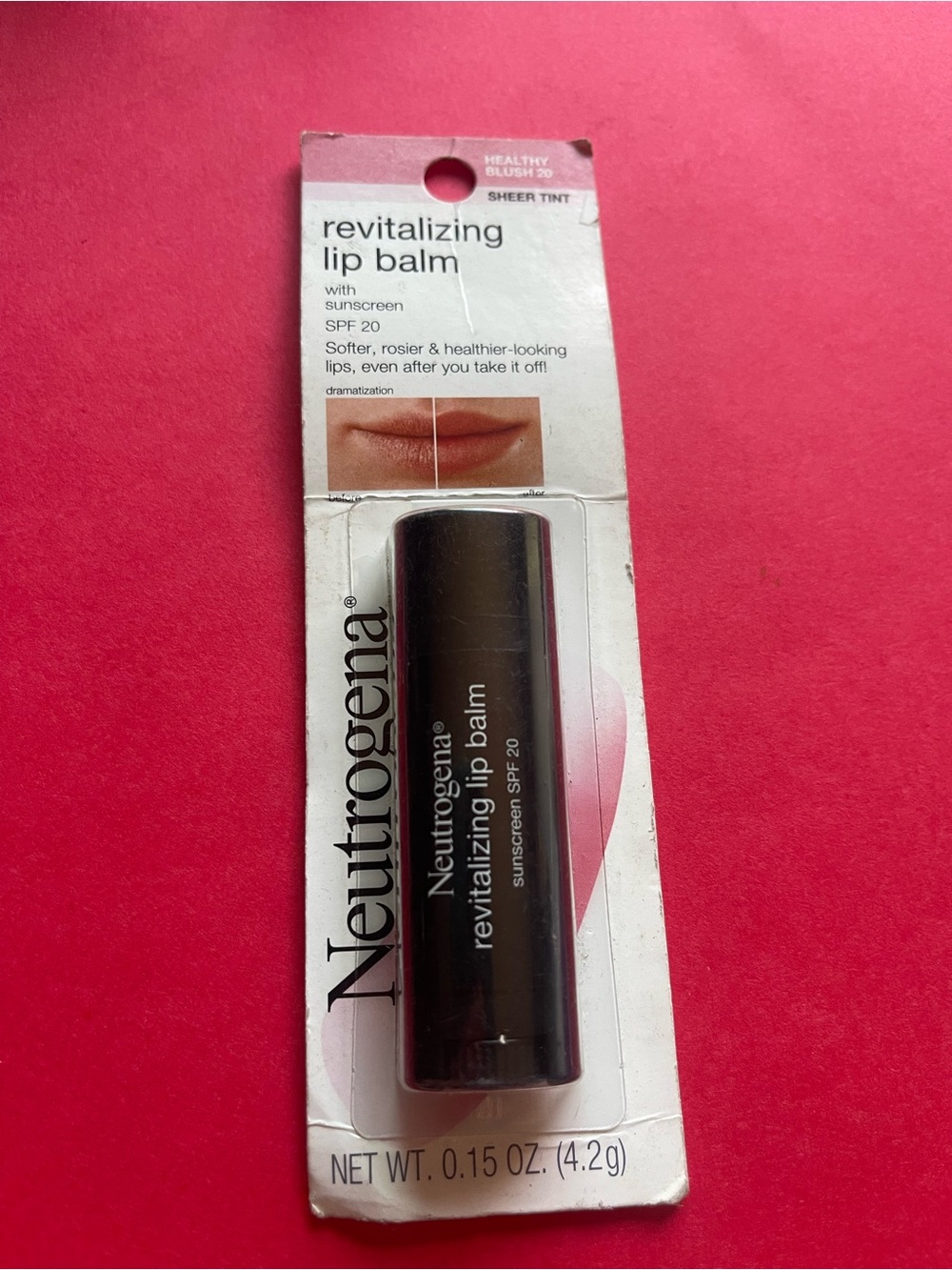Neutrogena Revitalizing Tinted Lip Balm, SPF 20, Healthy Blush 20